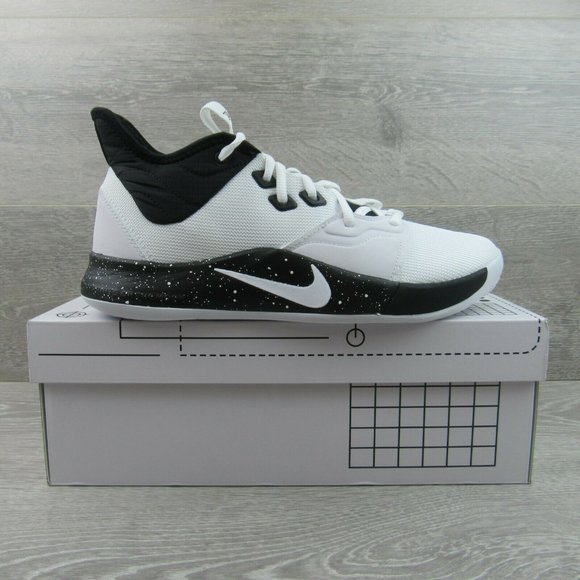 Nike PG 3 TB White Black Basketball Shoes - Picture 2 of 8